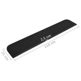 NNEVL Threshold Ramps 2 pcs 110x21x2.5 cm Rubber