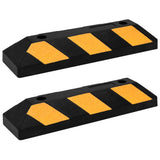NNEVL Reflective Parking Blocks 2 pcs 56x15x10 cm Rubber