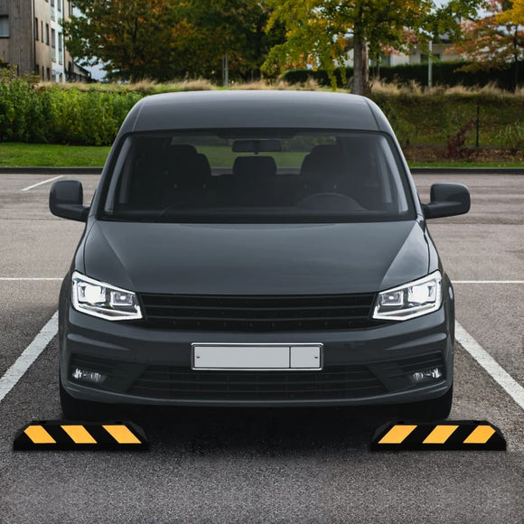 NNEVL Reflective Parking Blocks 2 pcs 56x15x10 cm Rubber