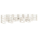 NNEVL 7 Piece Garden Pallet Lounge Set Wood White