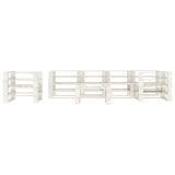 NNEVL 7 Piece Garden Pallet Lounge Set Wood White