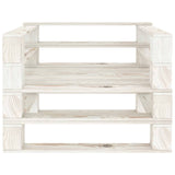 NNEVL 7 Piece Garden Pallet Lounge Set Wood White