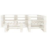 NNEVL 6 Piece Garden Pallet Lounge Set Wood White