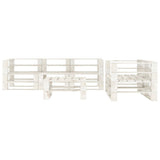 NNEVL 6 Piece Garden Pallet Lounge Set Wood White