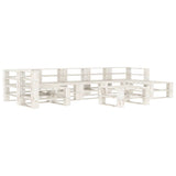 NNEVL 8 Piece Garden Pallet Lounge Set Wood White