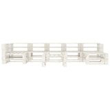 NNEVL 8 Piece Garden Pallet Lounge Set Wood White