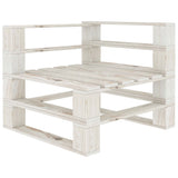 NNEVL 7 Piece Garden Pallet Lounge Set Wood White