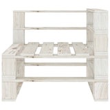 NNEVL 7 Piece Garden Pallet Lounge Set Wood White