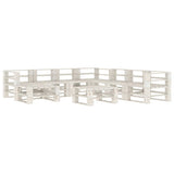 NNEVL 9 Piece Garden Pallet Lounge Set Wood White