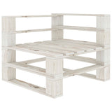 NNEVL 9 Piece Garden Pallet Lounge Set Wood White