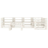 NNEVL 6 Piece Garden Pallet Lounge Set Wood White