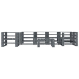 NNEVL 7 Piece Garden Pallet Lounge Set Wood Grey