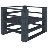 NNEVL 7 Piece Garden Pallet Lounge Set Wood Grey