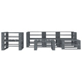 NNEVL 6 Piece Garden Pallet Lounge Set Wood Grey