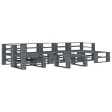 NNEVL 8 Piece Garden Pallet Lounge Set Wood Grey