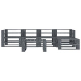 NNEVL 6 Piece Garden Pallet Lounge Set Wood Grey