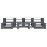 NNEVL 7 Piece Garden Pallet Lounge Set Wood Grey