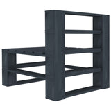 NNEVL 4 Piece Garden Pallet Lounge Set Wood Grey