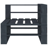 NNEVL 4 Piece Garden Pallet Lounge Set Wood Grey
