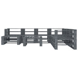 NNEVL 9 Piece Garden Pallet Lounge Set Wood Grey