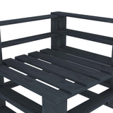 NNEVL 9 Piece Garden Pallet Lounge Set Wood Grey