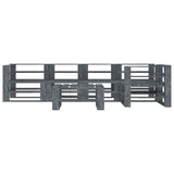 NNEVL 6 Piece Garden Pallet Lounge Set Wood Grey