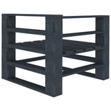 NNEVL 5 Piece Garden Pallet Lounge Set Wood Grey