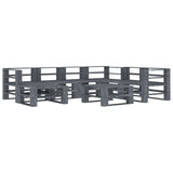 NNEVL 8 Piece Garden Pallet Lounge Set Wood Grey