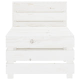 NNEVL 6 Piece Garden Lounge Set Pallets Wood White