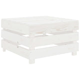 NNEVL 8 Piece Garden Lounge Set Pallets Wood White