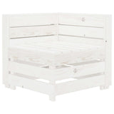 NNEVL 8 Piece Garden Lounge Set Pallets Wood White