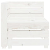 NNEVL 8 Piece Garden Lounge Set Pallets Wood White