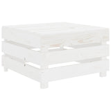 NNEVL 7 Piece Garden Lounge Set Pallets Wood White
