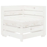 NNEVL 7 Piece Garden Lounge Set Pallets Wood White