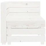 NNEVL 7 Piece Garden Lounge Set Pallets Wood White