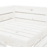 NNEVL 7 Piece Garden Lounge Set Pallets Wood White