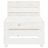 NNEVL 7 Piece Garden Lounge Set Pallets Wood White