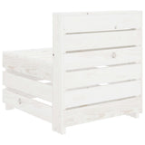 NNEVL 4 Piece Garden Lounge Set Pallets Wood White