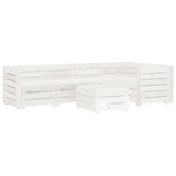 NNEVL 6 Piece Garden Pallet Lounge Set Wood White