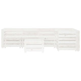 NNEVL 6 Piece Garden Pallet Lounge Set Wood White