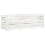 NNEVL Garden 3-Seater Pallet Sofa Wood White