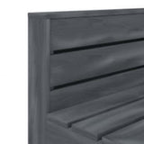 NNEVL 6 Piece Garden Lounge Set Pallets Wood Grey