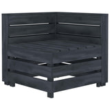 NNEVL 6 Piece Garden Pallet Lounge Set Wood Grey