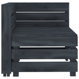 NNEVL 6 Piece Garden Pallet Lounge Set Wood Grey
