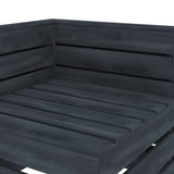 NNEVL 6 Piece Garden Pallet Lounge Set Wood Grey
