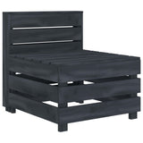 NNEVL 6 Piece Garden Pallet Lounge Set Wood Grey