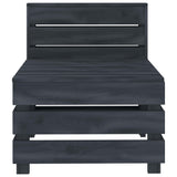 NNEVL 6 Piece Garden Pallet Lounge Set Wood Grey