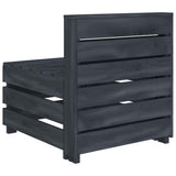 NNEVL 9 Piece Garden Pallet Lounge Set Wood Grey