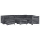 NNEVL 8 Piece Garden Pallet Lounge Set Wood Grey