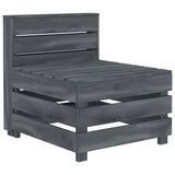 NNEVL 8 Piece Garden Pallet Lounge Set Wood Grey